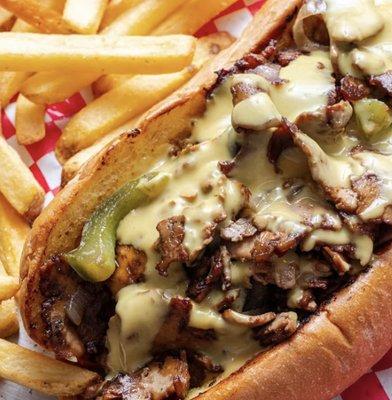 Hot Food - Philly Cheesesteak with fries