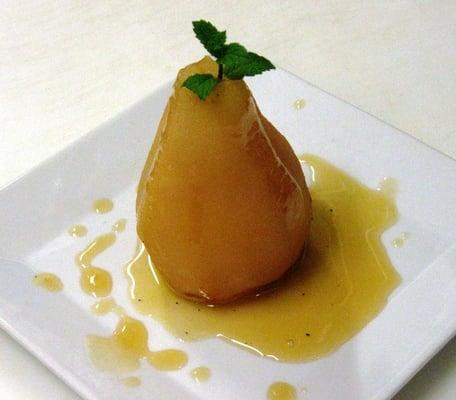 Pears Poached in an Orange Champagne