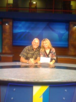 Work hard and play hard. We pretended to be KITV4 anchors after filming a PSA.