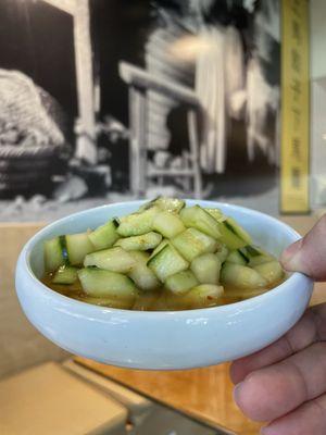 Pickled Smashed Cucumbers Bites