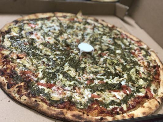 Pesto Chicken Specialty Pizza!