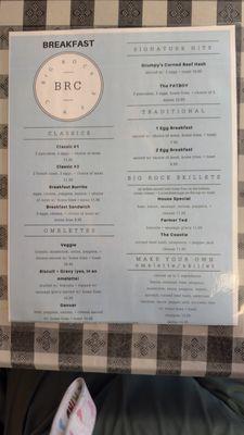 Breakfast Menu