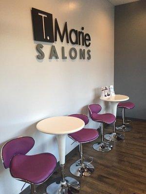 T.Marie Salons Entrance/Sitting Area