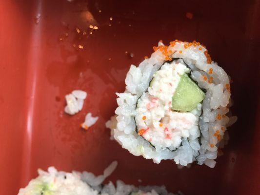 California roll... where's the avocado?