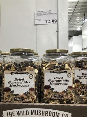 Dried mushrooms at a good price.