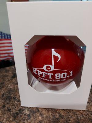 My gift for becoming a KPFT member- Christmas ornament!