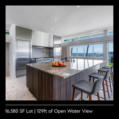 Chef's Kitchen with expansive Bay Views