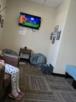 TV in reception area