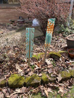 Garden Art:  Fused Glass Garden Totem workshop