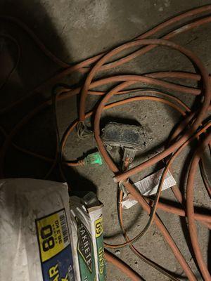 The ancient cord they used for a jack hammer, left plugged into a regular outlet after they left for the weekend