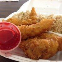 4 piece chicken with rice and their special sauce.  Nice and crispy!