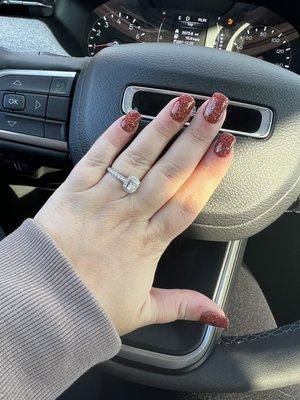 SNS mani with Christine