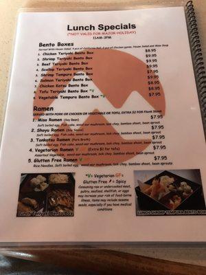 Menu photos