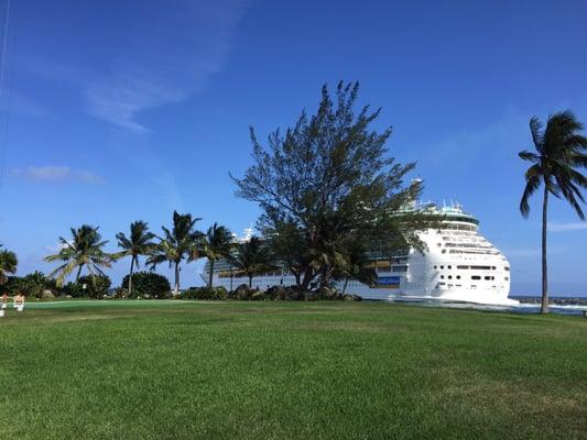 Have a picnic and watch the cruise ships set sail from the Sky Harbour luscious grass area by the intercostal.