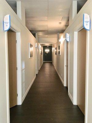 Hallway, massage rooms