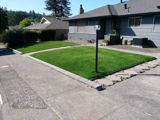 Nice drought tolerant front yard, with zero maintenance!