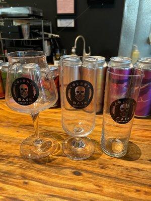 Beer glass options.