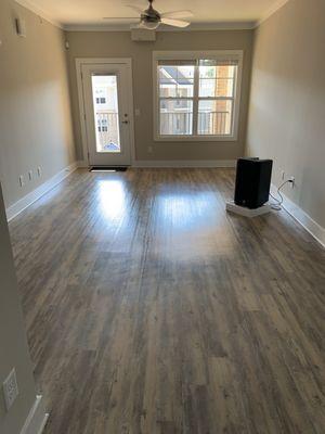 Living room + dining area