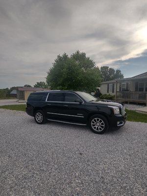 Our GMC Yukon Denali XL seats 7 with heated and cool seats and 4G wifi for comfortable rides. The safest vehicle we have ever operated.