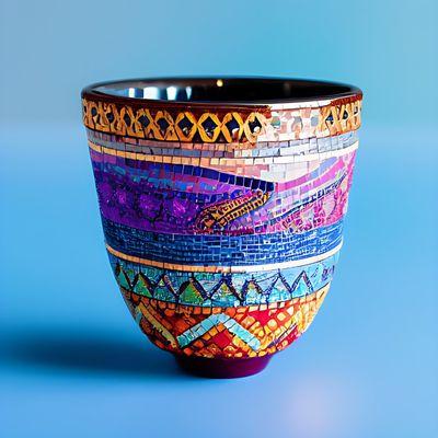 Mosaic teacup