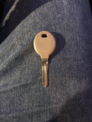 My freshly cut key