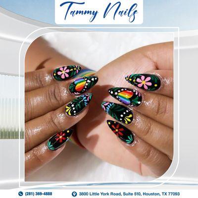 Bringing a garden to my fingertips!  Let your nails bloom with joy