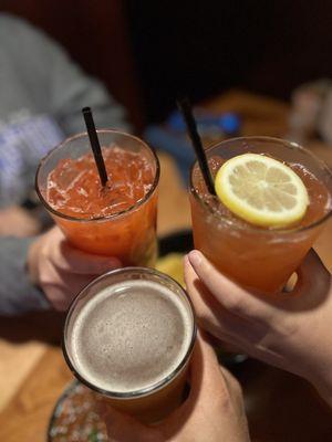 Strawberry margarita, Manny's and Strawberry lenonade