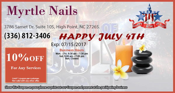 Independence coupon! Exp: 07/15/2017