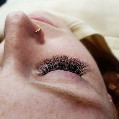 My view if freshly filled mega volume lashes Lash Extensions