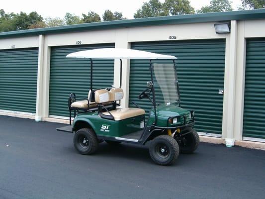 take a ride in the golf cart.