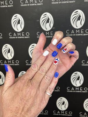 4th of July soft gel nails