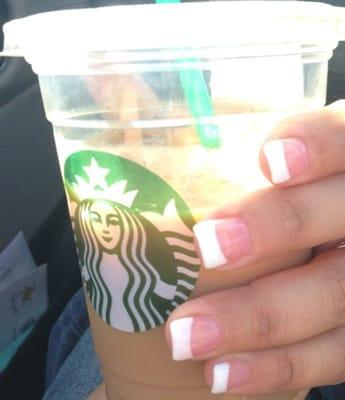 French manicure Starbucks