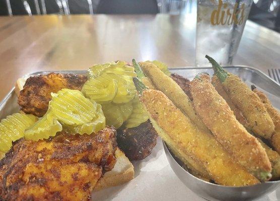 Nashville Chicken with Fried Okra