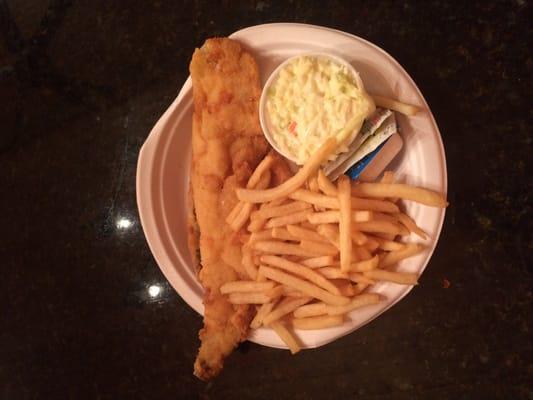 Haddock fish fry  two thumbs up wasn't greasy or slimy!