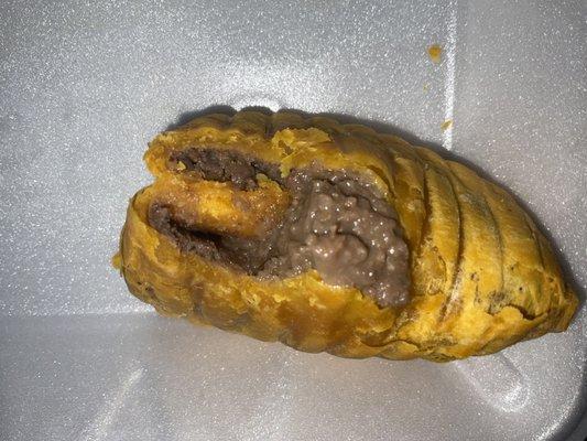 Inside beef patties