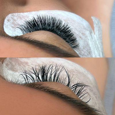 Before vs After Volume Lash fill