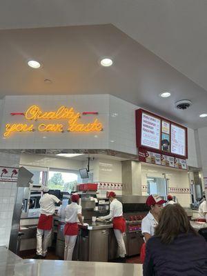 In and Out Burger restaurant interior