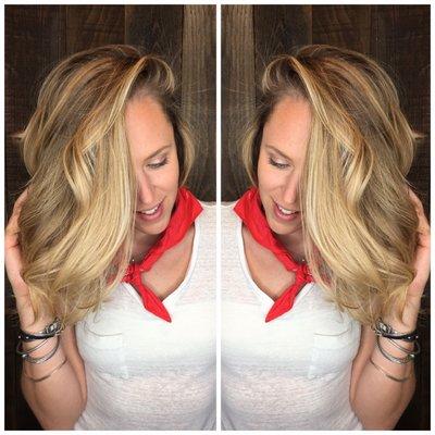 Cut and color by Carly (with added curls and texture)