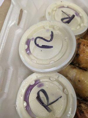 Lemon pepper wings with ranch