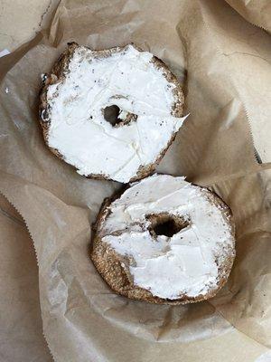 Bagel with cream cheese