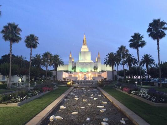 The temple at night