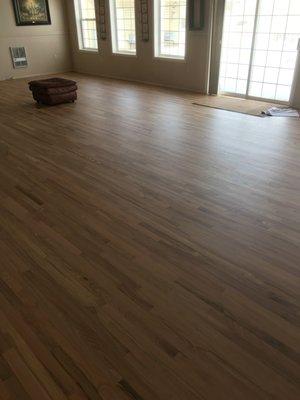 A hardwood floor we just installed in Idaho Falls.