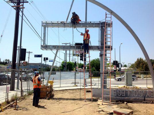 SRD Signage Certified Welding and On-Site Fabrication @ LA Valley College