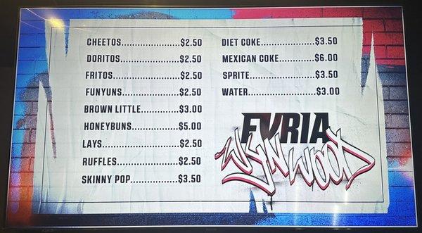 Food and drink prices as of 03/04/2023.