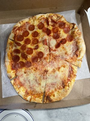 large Cheese Pizza Pepperoni pie