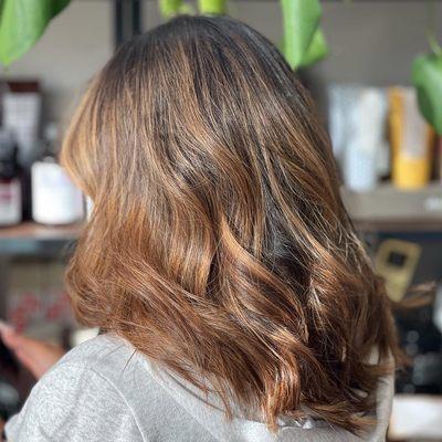 We're open for all your caramel balayage needs. Book now.