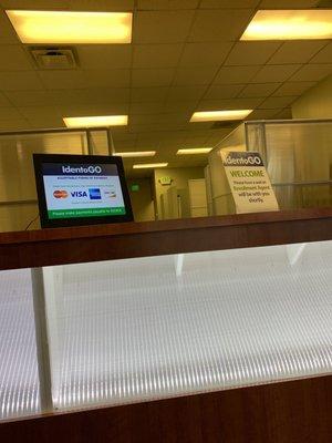 Reception counter