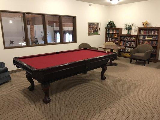 Billiard room. Chess table not shown.