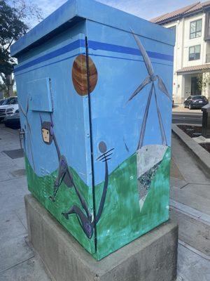 2 sides of utility box