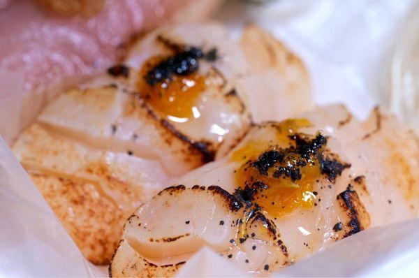 Hotate: Seared sea scallop yuzu pepper marmalade